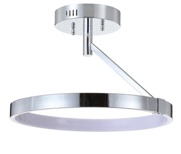 Owen 17.5" Dimmable Integrated LED Metal Semi Flush Mount - JONATHAN Y